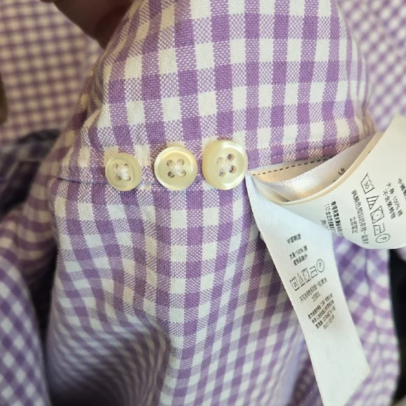 Ralph Lauren Men's Lavender Checkered Shirt - Picture 5 of 8